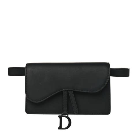 CHRISTIAN DIOR Ultra Matte Calfskin Saddle Belt Clutch